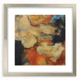 Earthen Harmony Abstracts – Fiery Orange & Beige Modern Wall Art