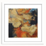 Earthen Harmony Abstracts – Fiery Orange & Beige Modern Wall Art