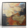 Earthen Harmony Abstracts – Fiery Orange & Beige Modern Wall Art