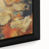 Earthen Harmony Abstracts – Fiery Orange & Beige Modern Wall Art