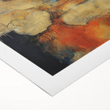 Earthen Harmony Abstracts – Fiery Orange & Beige Modern Wall Art