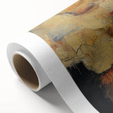 Earthen Harmony Abstracts – Fiery Orange & Beige Modern Wall Art