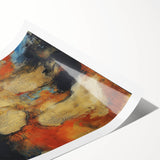 Earthen Harmony Abstracts – Fiery Orange & Beige Modern Wall Art