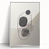 Abstract Wall Art – Modern Black and Gray Linework Minimalist Print