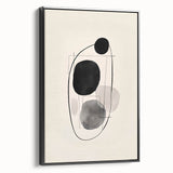 Abstract Wall Art – Modern Black and Gray Linework Minimalist Print