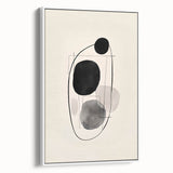 Abstract Wall Art – Modern Black and Gray Linework Minimalist Print
