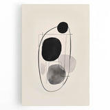 Abstract Wall Art – Modern Black and Gray Linework Minimalist Print