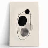 Abstract Wall Art – Modern Black and Gray Linework Minimalist Print