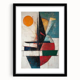 Vertical () (CopyColorful Abstract Geometric Wall Art – Modern Cubist Canvas