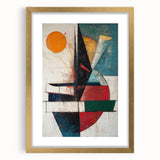Vertical () (CopyColorful Abstract Geometric Wall Art – Modern Cubist Canvas