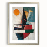 Vertical () (CopyColorful Abstract Geometric Wall Art – Modern Cubist Canvas