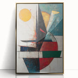 Vertical () (CopyColorful Abstract Geometric Wall Art – Modern Cubist Canvas