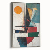 Vertical () (CopyColorful Abstract Geometric Wall Art – Modern Cubist Canvas