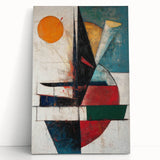 Vertical () (CopyColorful Abstract Geometric Wall Art – Modern Cubist Canvas
