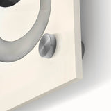 Modern Abstract Art – Black Circle and Gray Ring Minimalist Canvas