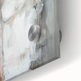 Modern Abstract Art – Soft Heart Design in Blush, Gray & White Tones
