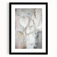 Modern Abstract Art – Soft Heart Design in Blush, Gray & White Tones
