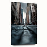 Contemporary City Wall Decor – Skyscraper Street Perspective Art