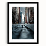 Contemporary City Wall Decor – Skyscraper Street Perspective Art