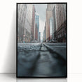 Contemporary City Wall Decor – Skyscraper Street Perspective Art
