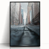 Contemporary City Wall Decor – Skyscraper Street Perspective Art