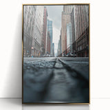 Contemporary City Wall Decor – Skyscraper Street Perspective Art