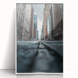 Contemporary City Wall Decor – Skyscraper Street Perspective Art