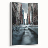 Contemporary City Wall Decor – Skyscraper Street Perspective Art