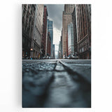 Contemporary City Wall Decor – Skyscraper Street Perspective Art