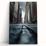 Contemporary City Wall Decor – Skyscraper Street Perspective Art