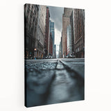 Contemporary City Wall Decor – Skyscraper Street Perspective Art