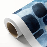 Textured Abstract Geometric Wall Art – Blue Modern Stone Pattern