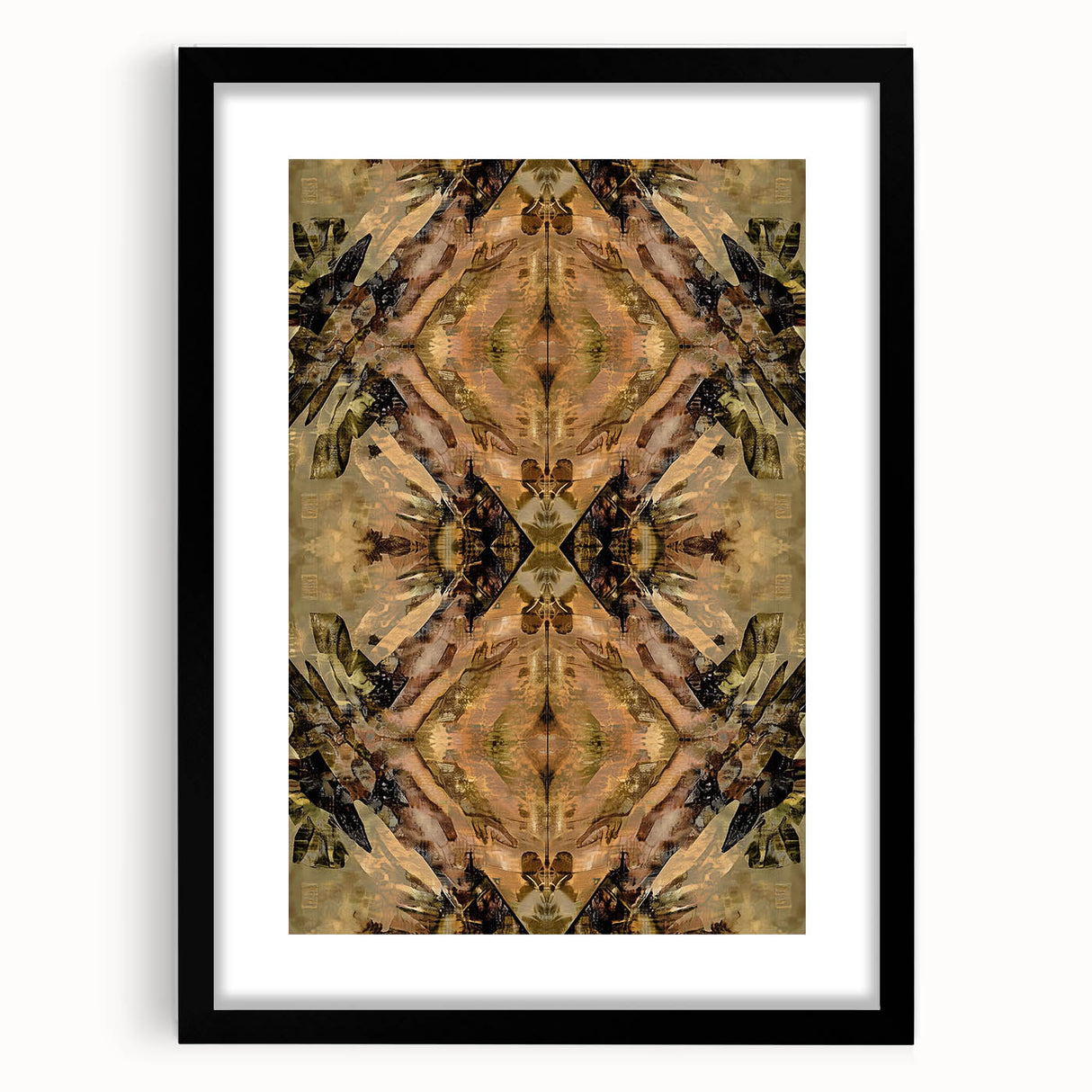 Contemporary Canvas Art – Symmetrical Earth Tone Abstract Design