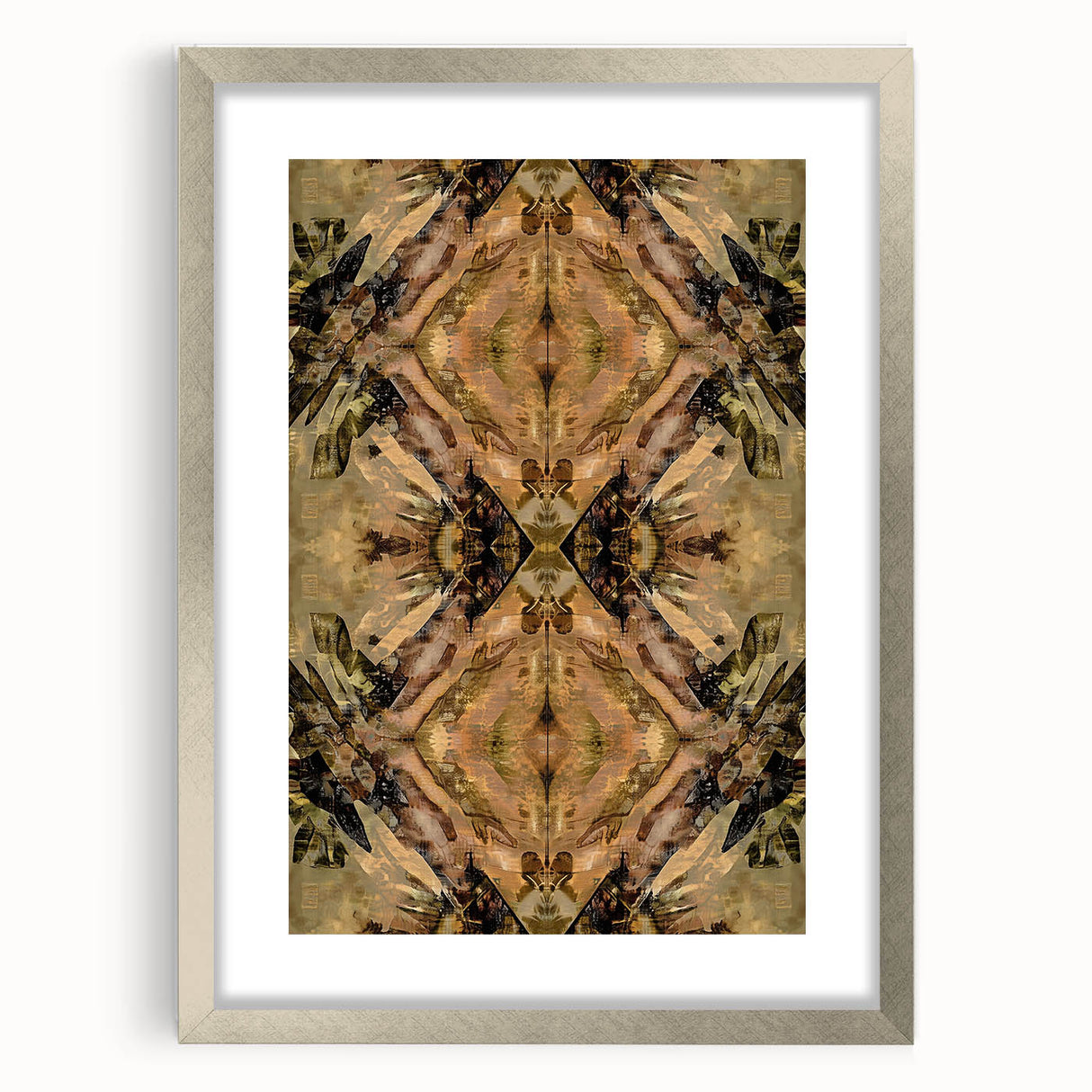 Contemporary Canvas Art – Symmetrical Earth Tone Abstract Design
