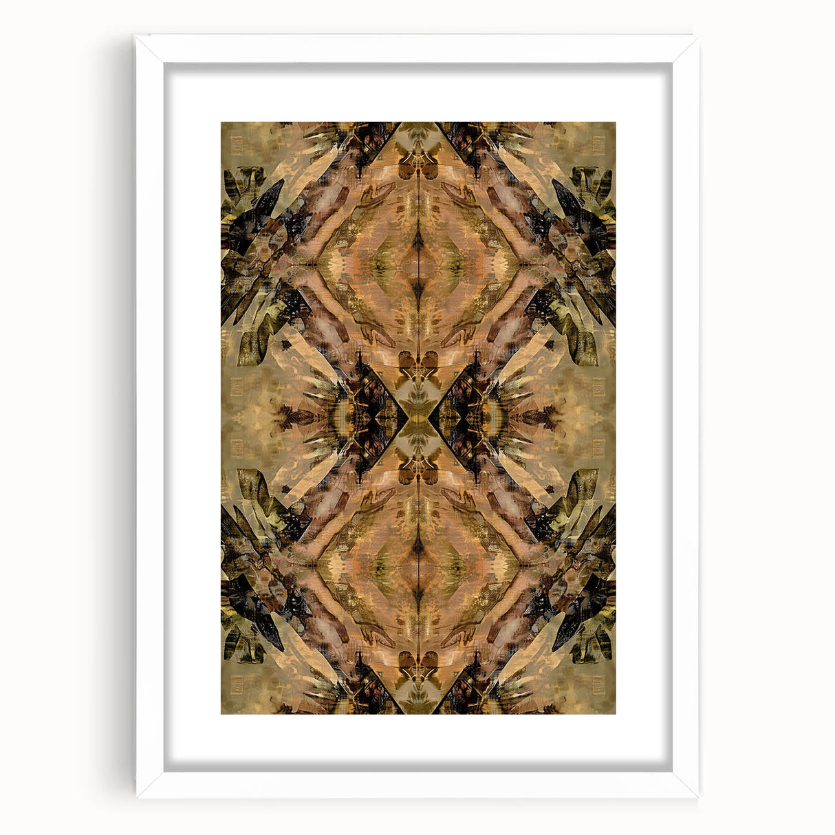 Contemporary Canvas Art – Symmetrical Earth Tone Abstract Design