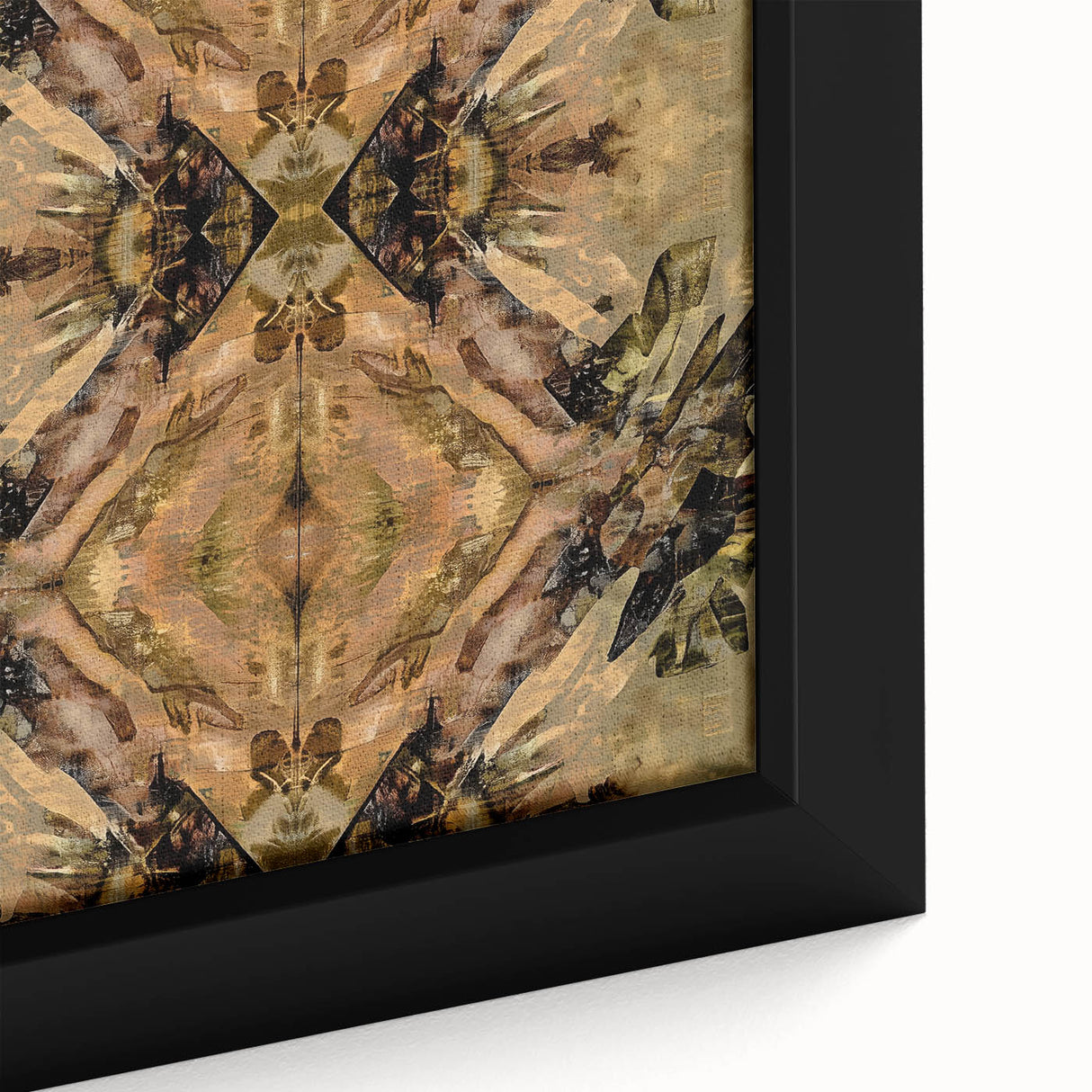 Contemporary Canvas Art – Symmetrical Earth Tone Abstract Design