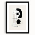 Neutral Abstract Prints – Black Brush and Linework Geometric Art