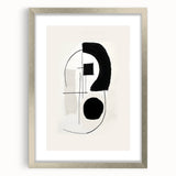 Neutral Abstract Prints – Black Brush and Linework Geometric Art