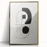 Neutral Abstract Prints – Black Brush and Linework Geometric Art