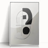 Neutral Abstract Prints – Black Brush and Linework Geometric Art