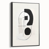 Neutral Abstract Prints – Black Brush and Linework Geometric Art