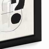 Neutral Abstract Prints – Black Brush and Linework Geometric Art