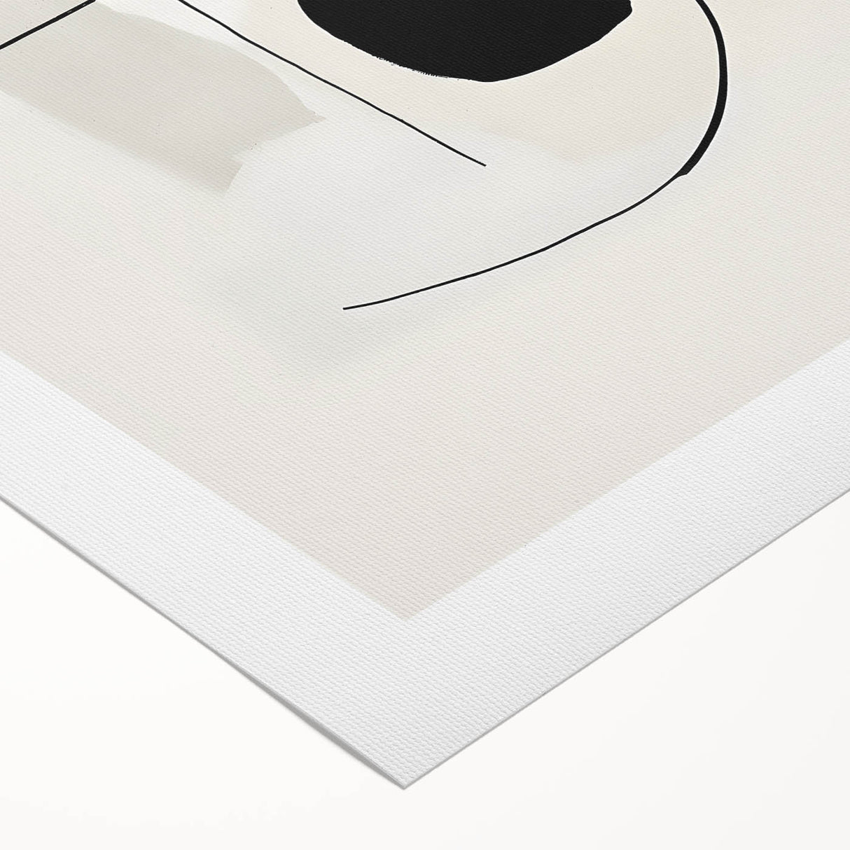 Neutral Abstract Prints – Black Brush and Linework Geometric Art