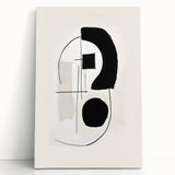 Neutral Abstract Prints – Black Brush and Linework Geometric Art