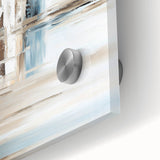 Earth Tone Art – Coastal Abstract Canvas in Blue, Beige & White