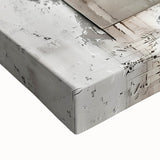 Earth Tone Art – Textured Geometric Abstract in Beige and Burnt Orange