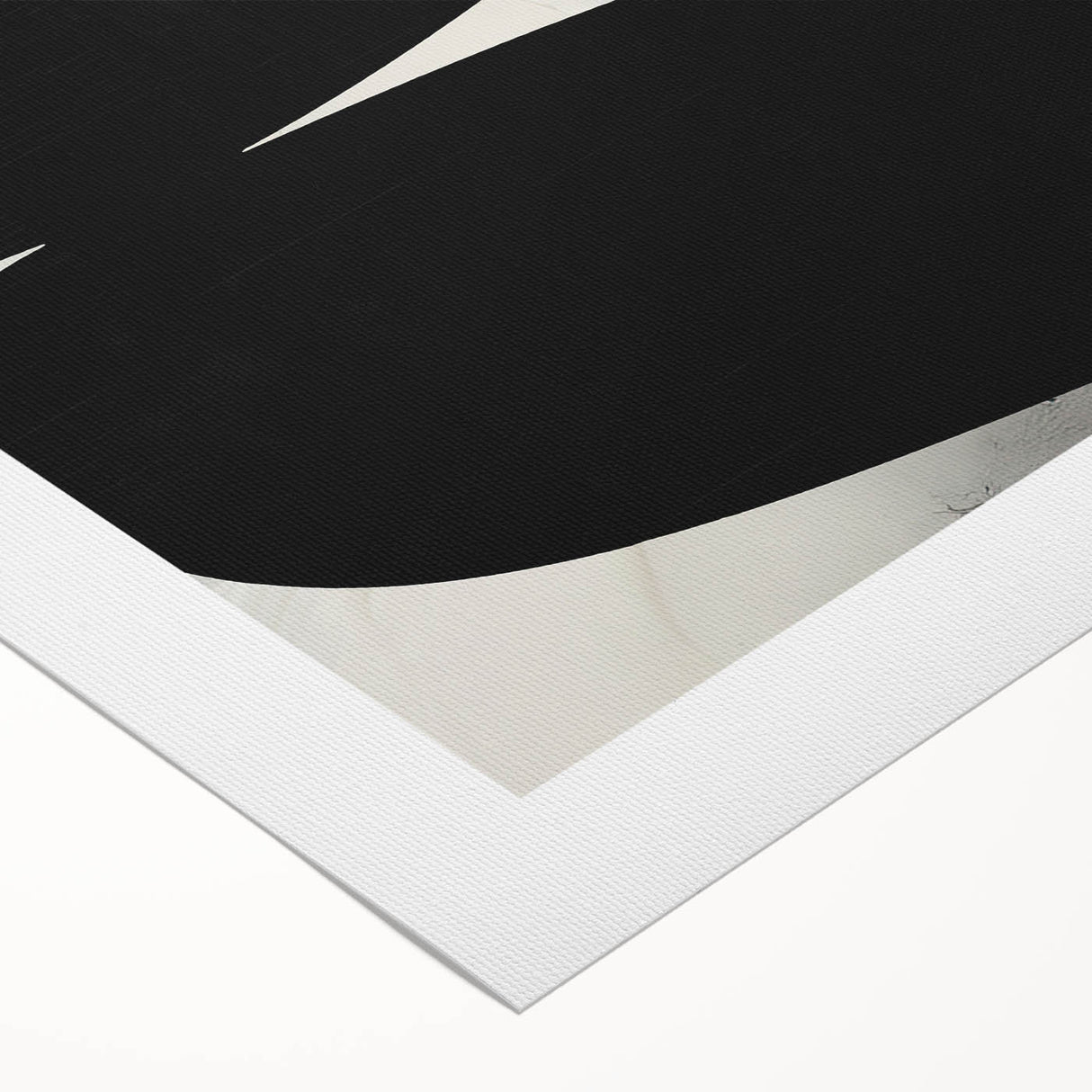 Modern Abstract Art – Bold Black Organic Shapes on White Canvas