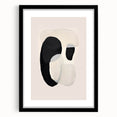 Neutral Abstract Prints – Layered Organic Shapes in Beige and Black