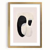 Neutral Abstract Prints – Layered Organic Shapes in Beige and Black