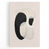 Neutral Abstract Prints – Layered Organic Shapes in Beige and Black